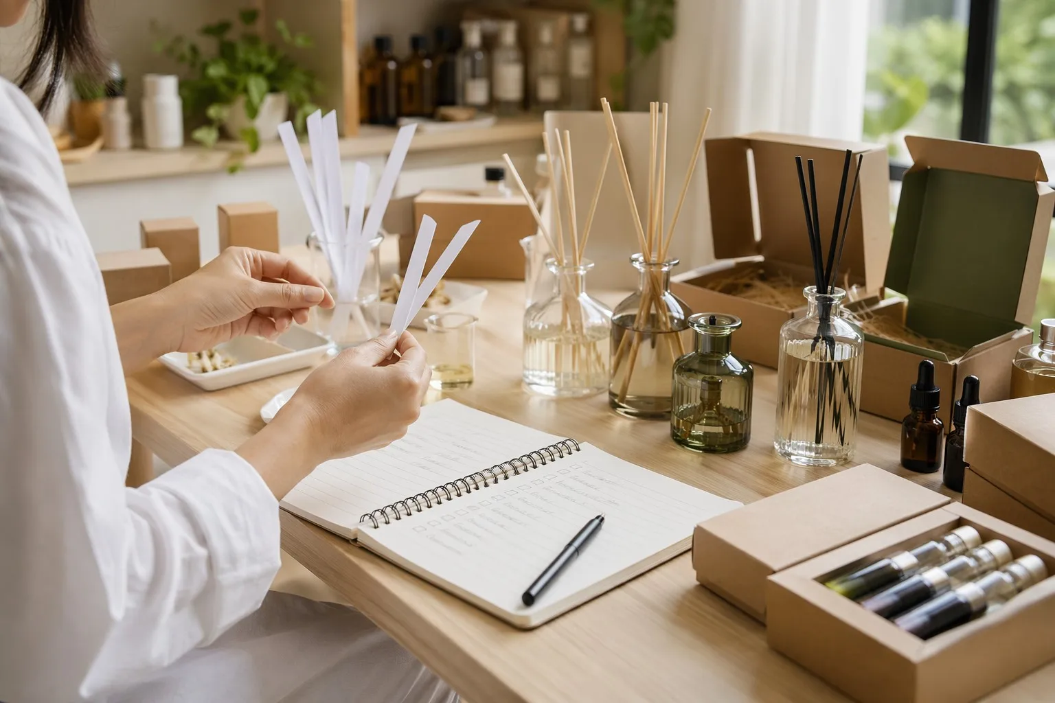 private label aromatherapy supplier product development workspace