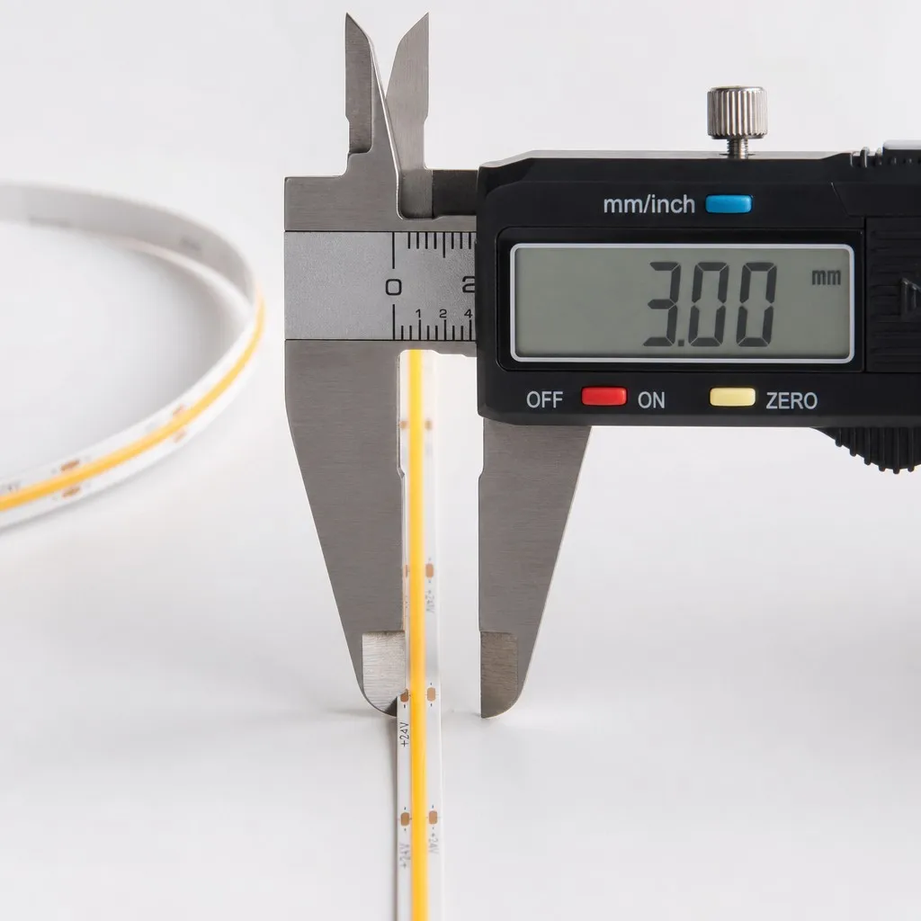 Architectural 3mm strip width measured with digital caliper
