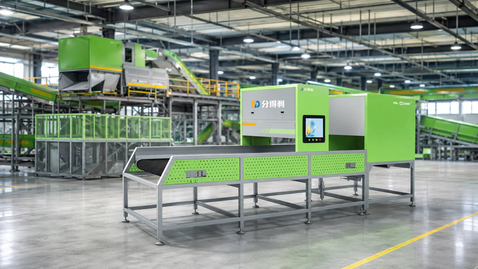 FDL SORT AI Optical Sorter in Factory