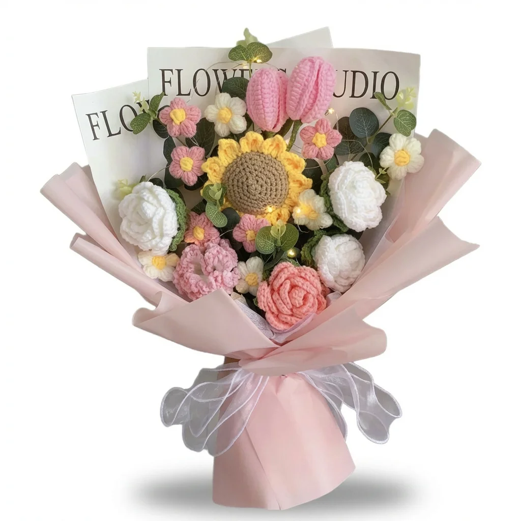 Mixed Crochet Flower Bouquet Bulk Order