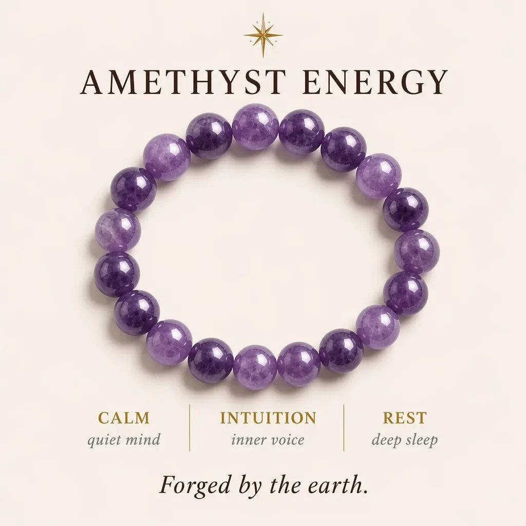 Amethyst energy — calm, intuition, rest