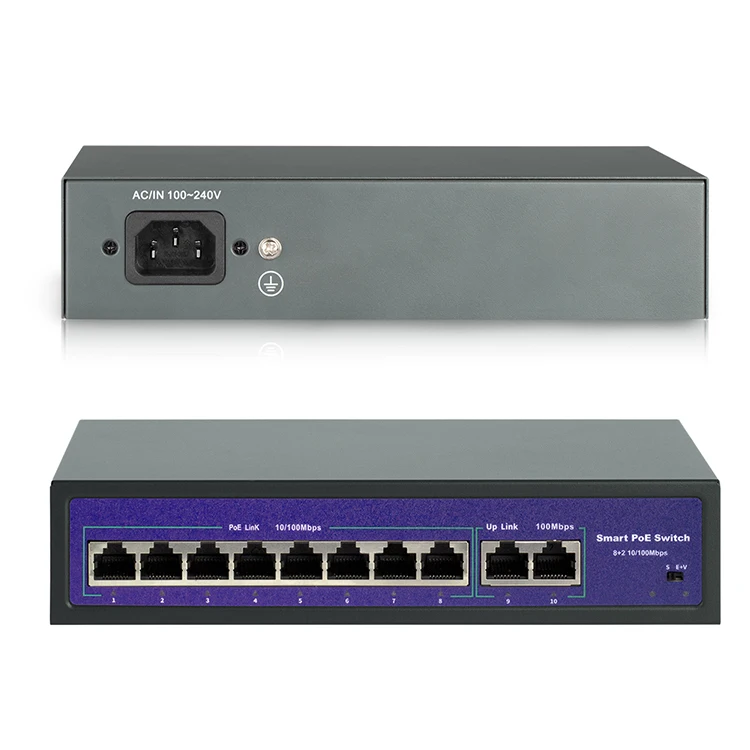 

8 Port Network Poe Switch For Ip Nvr System With 10/100Mbps Ethernet Ieee802.3Af/At Poe Powered Switch
