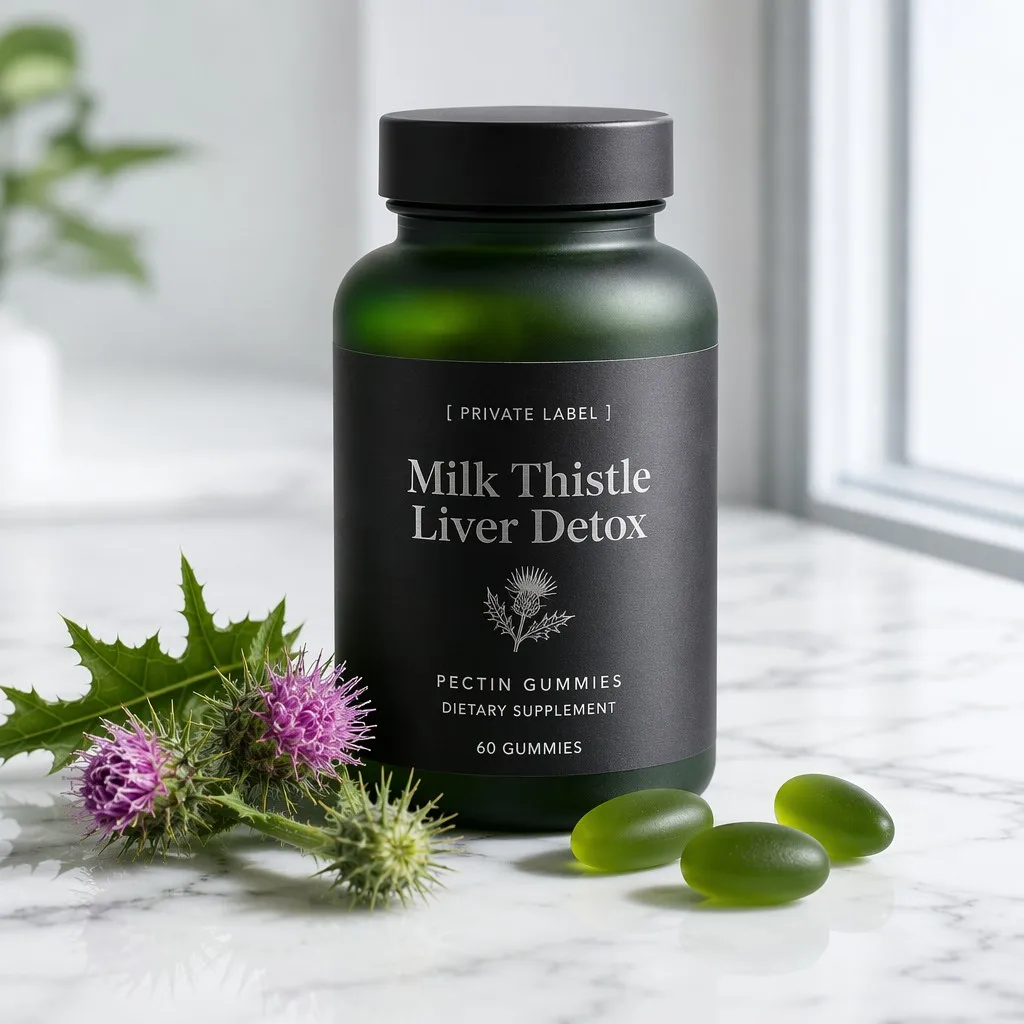 Milk Thistle Liver Detox Gummies private label mockup