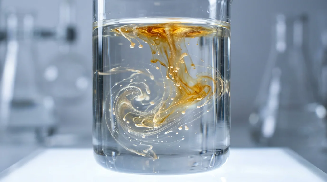 Microscopic view of bio-based solvent and fragrance oil fusion