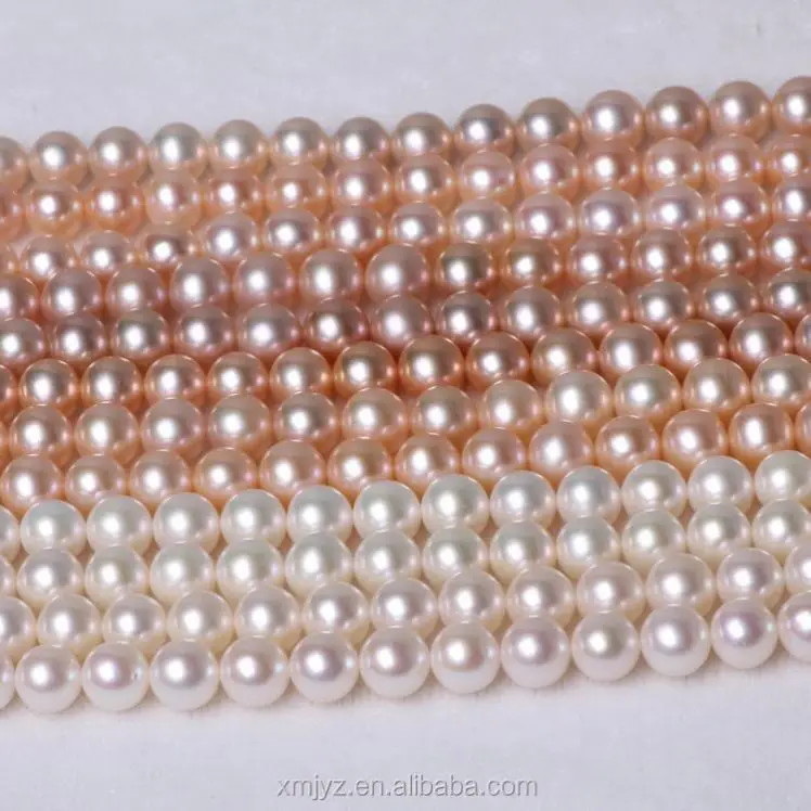 

Certified ZZDIY108 Freshwater Pearl 8-9Mm Round Beads T.Aa1 Strong Light Semi-Finished Pearl Strand Necklace Wholesale