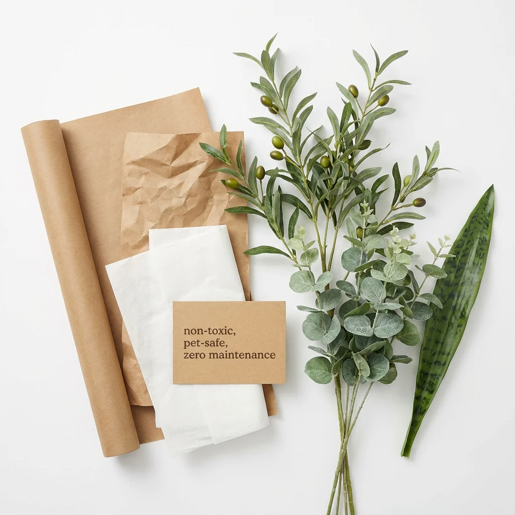 eco-friendly faux plant packaging non-toxic BPA-free materials