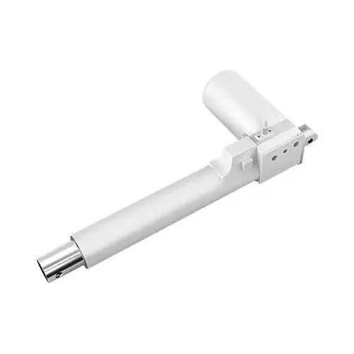 A Jiechang medical-grade linear actuator — the precision worm gear, sealed housing, and soft-start smart current control that separate a silent medical motor from a noisy industrial one.