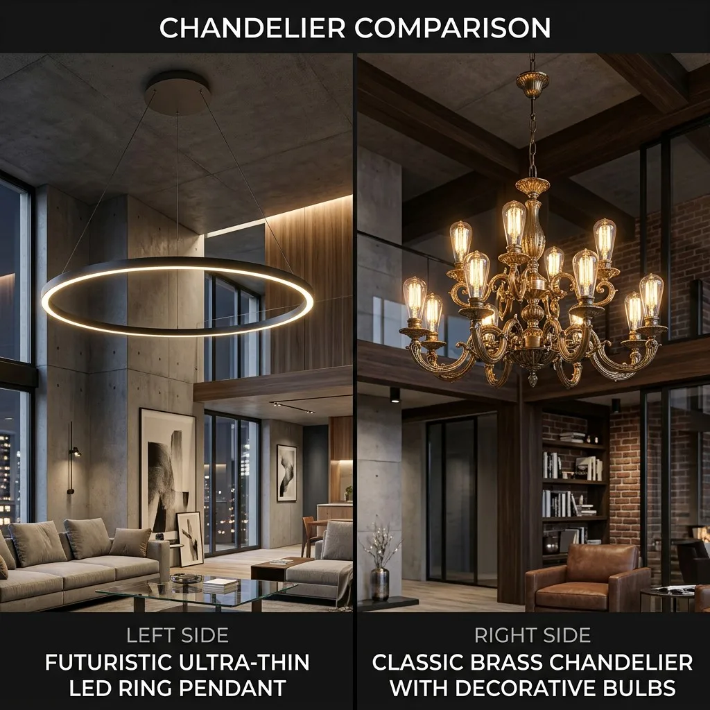 Modern Lighting Technology - Integrated LED vs Traditional Bulbs Comparison