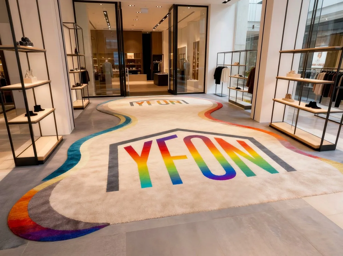 YFON HOME — Custom Rug in Luxury Retail Store