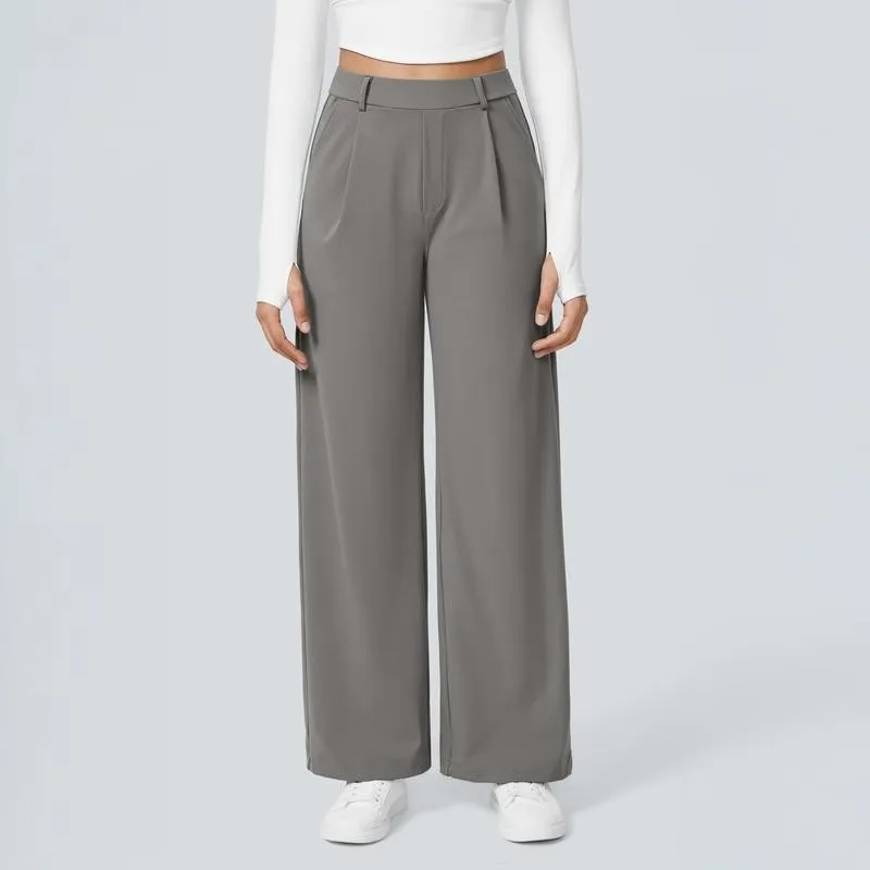 Halara Grey Work Pants Front