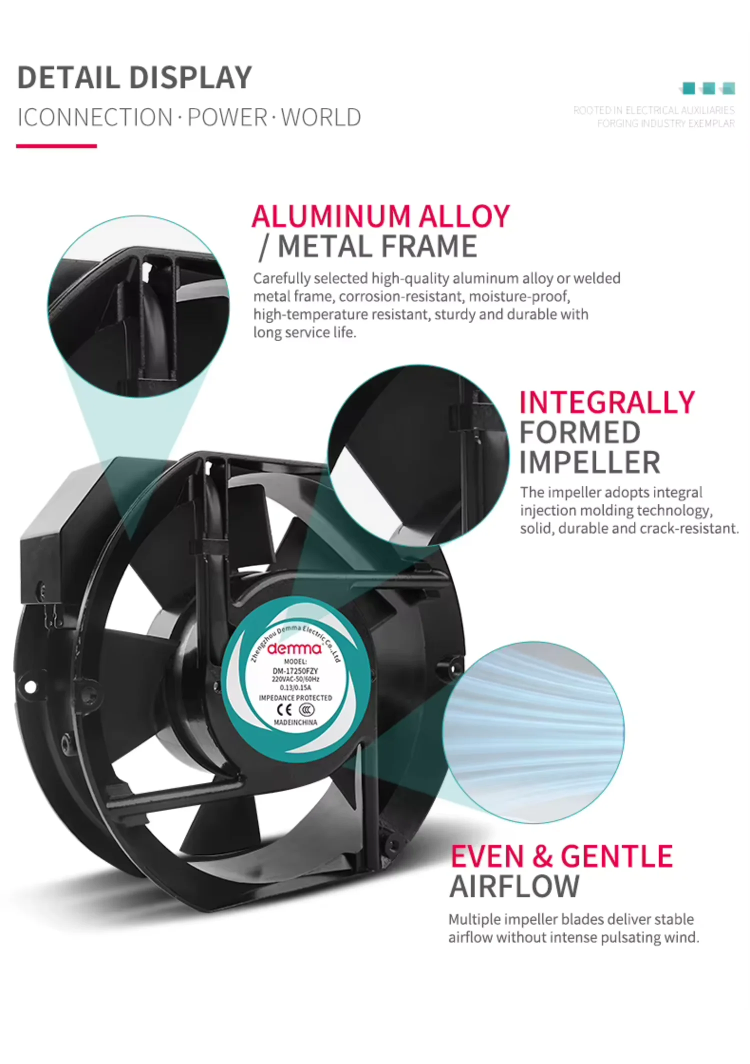 Rat Cage Fanv, 135mm, Fan(220V, 91CFM)5.3 - detail 16