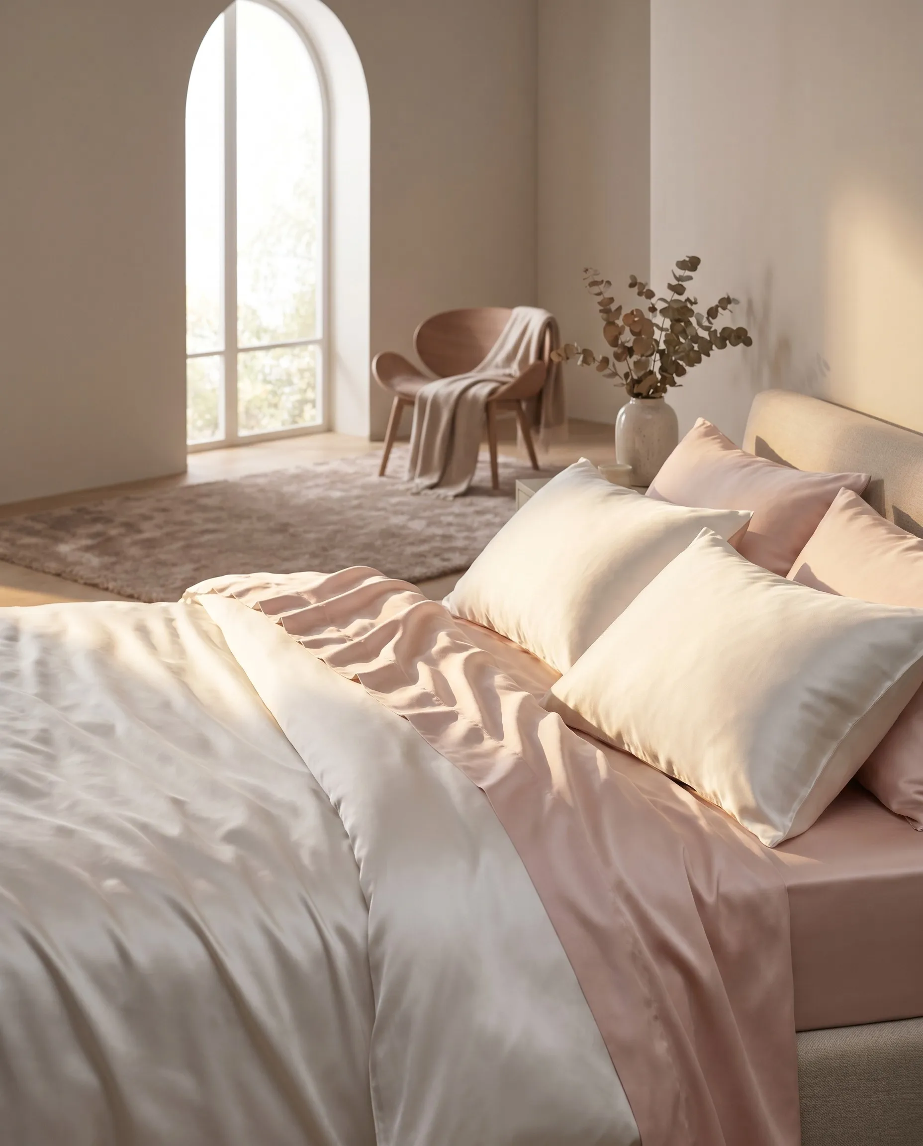 Silk bedding by The Belle Flower