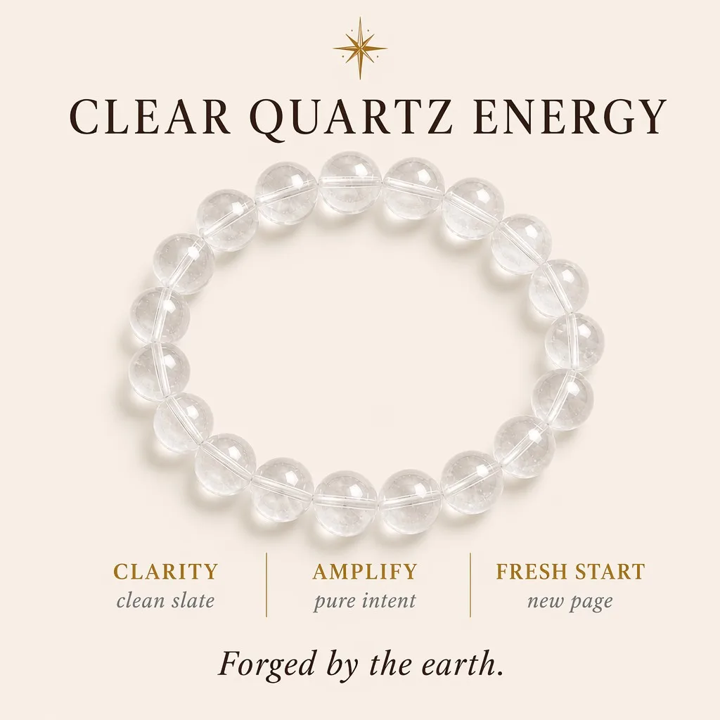Clear Quartz energy — clarity, amplify, fresh start