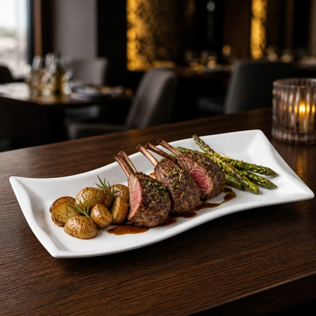 Restaurant lamb scene