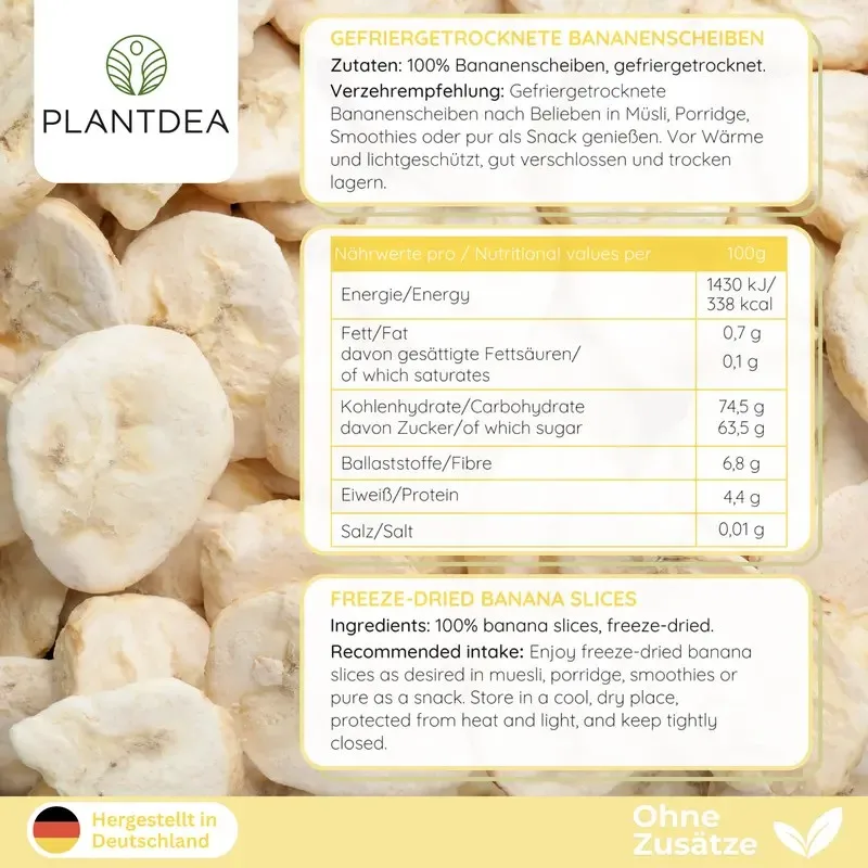 Nutritional Table and Ingredients