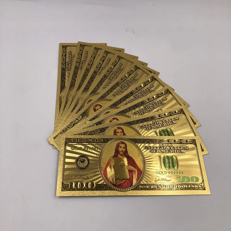 

Custom excellent printing religion jesus usd 1 million dollars gold banknote