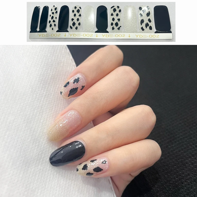 

Wholesale Custom Designer Nail Art Stickers Cured Gel Nail Polish Wraps Strips Nail Decoration Stickers