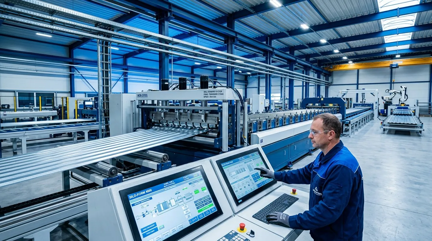 Fully Automated High-Speed Grain Silo Production Line