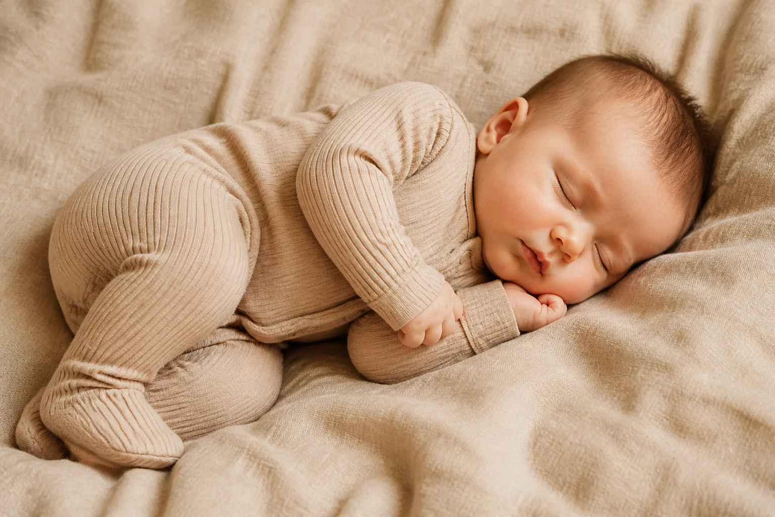Home Luxury bamboo babywear studio portrait