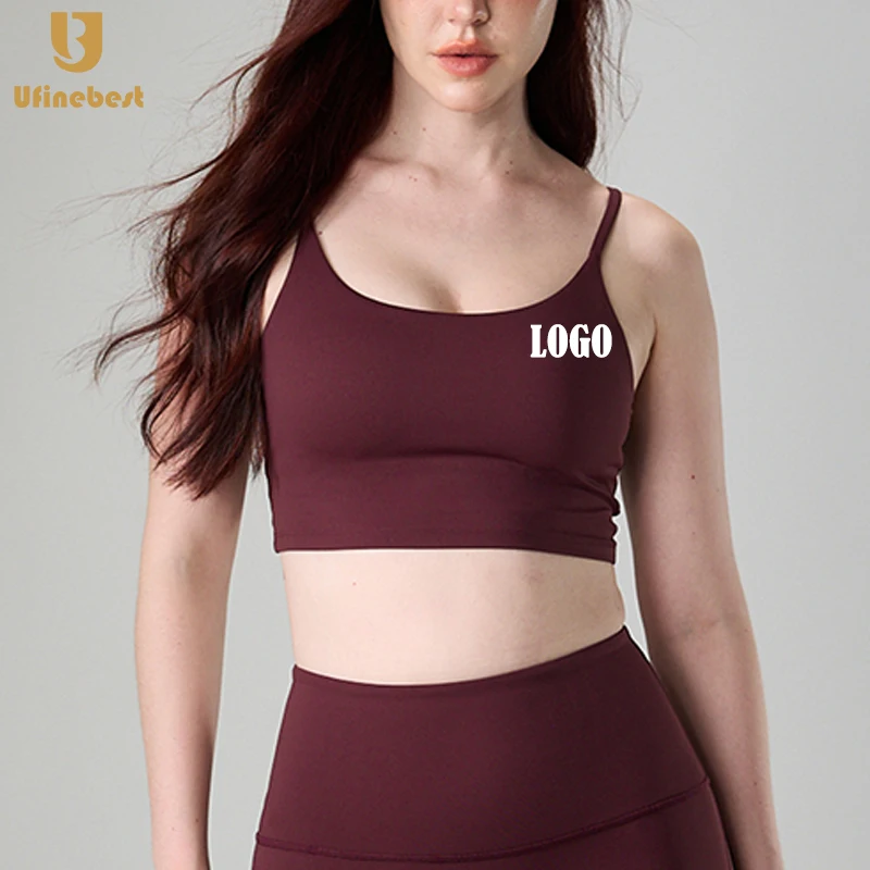 Women's Custom Logo Tank Top Outfit Breathable Sports Bra Newest Gym Exercise Training Wear for Running Fitness Yoga Practice