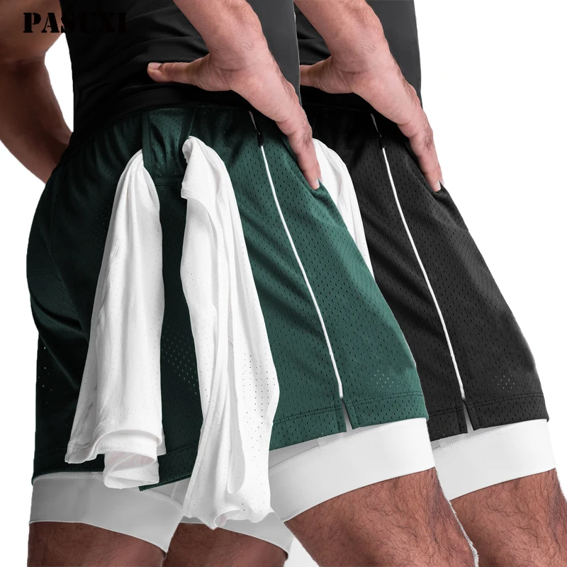 PASUXI Fitness Gym Running & Basketball Shorts