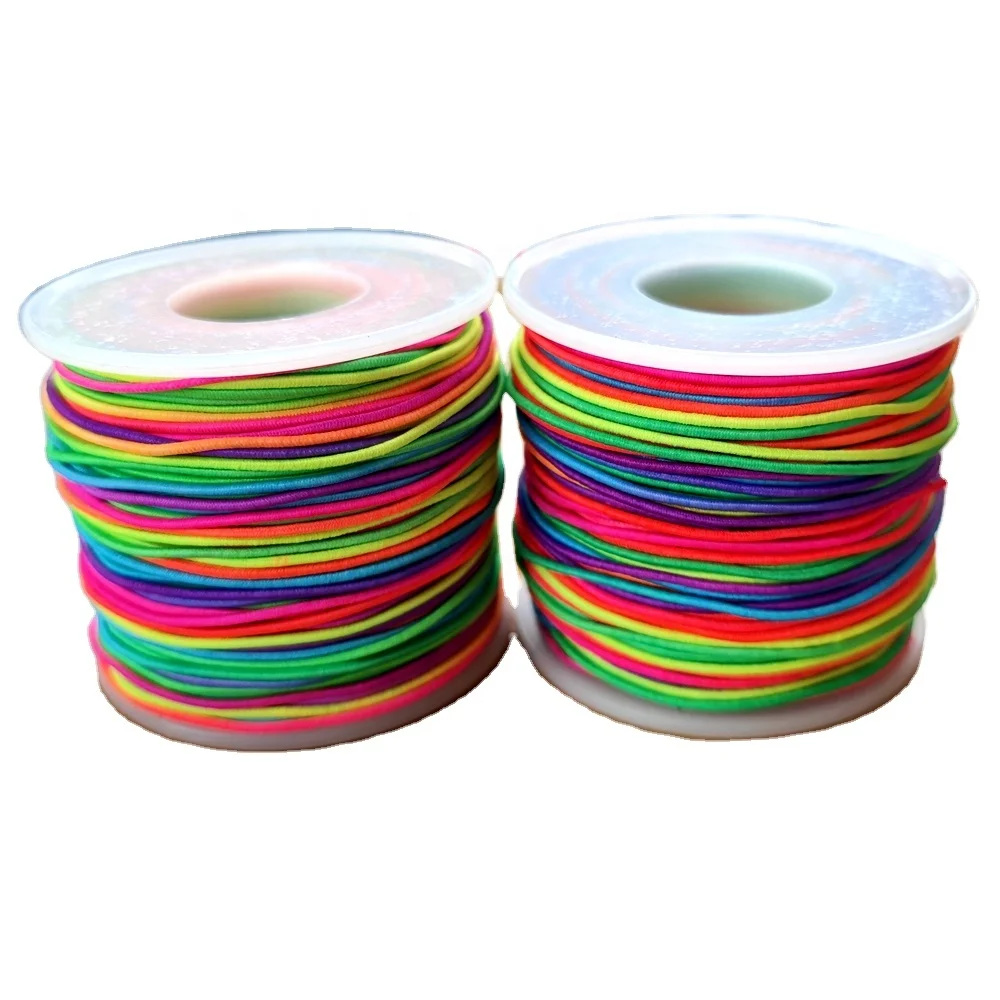 Factory Wholesale Round Elastic Cords Custom 1mm 2mm 5mm Shock Bungee Elastic String Cord Colorful Rope