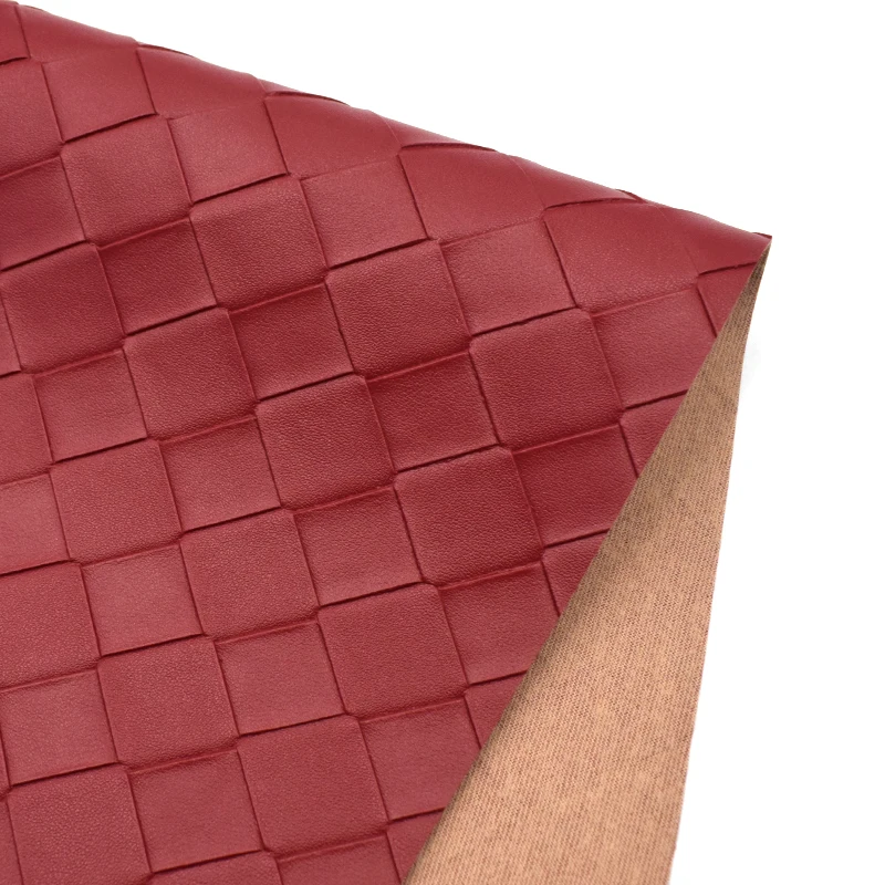 2024 New Weaved PVC Synthetic Leather Vinyl for Handbag for Luggage Decoration
