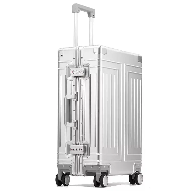

Aluminum Travel Luggage Hard Trolly Case New Aluminium Suitcase 4 Spinner Wheels Lightweight Suitcase Suit Case Luggage Sets