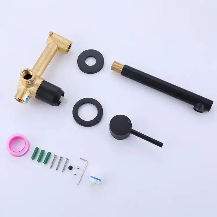 black-round-wall-basin-mixer-hardware-kit