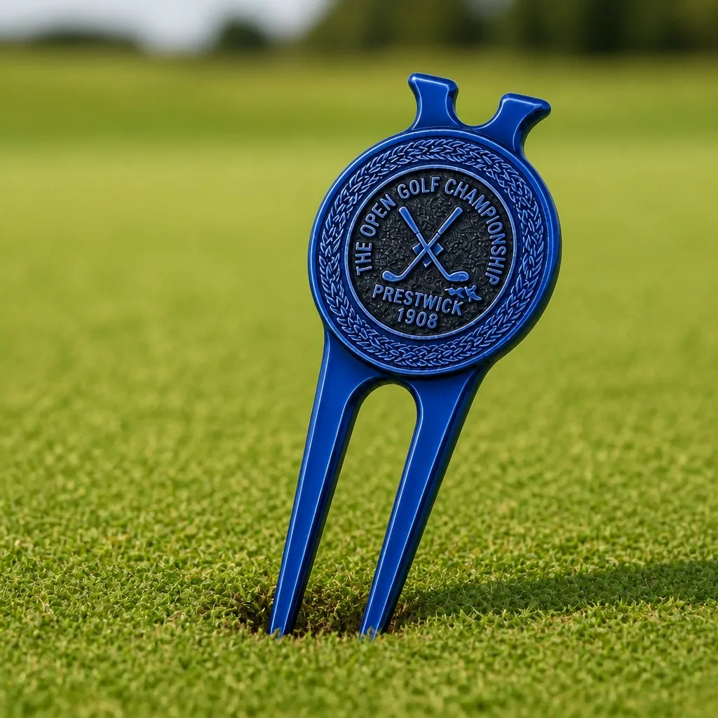 Divot tool repairing turf on the green