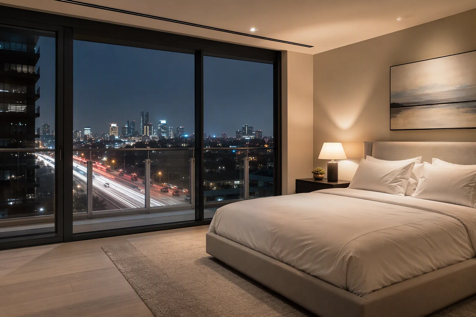 Acoustic Triple Glazed Aluminium Window Silent Bedroom City Night Richocean Foshan Sound Proof Windows Manufacturer China Foshan Factory Price Acoustic PVB Asymmetric Laminated Cavity