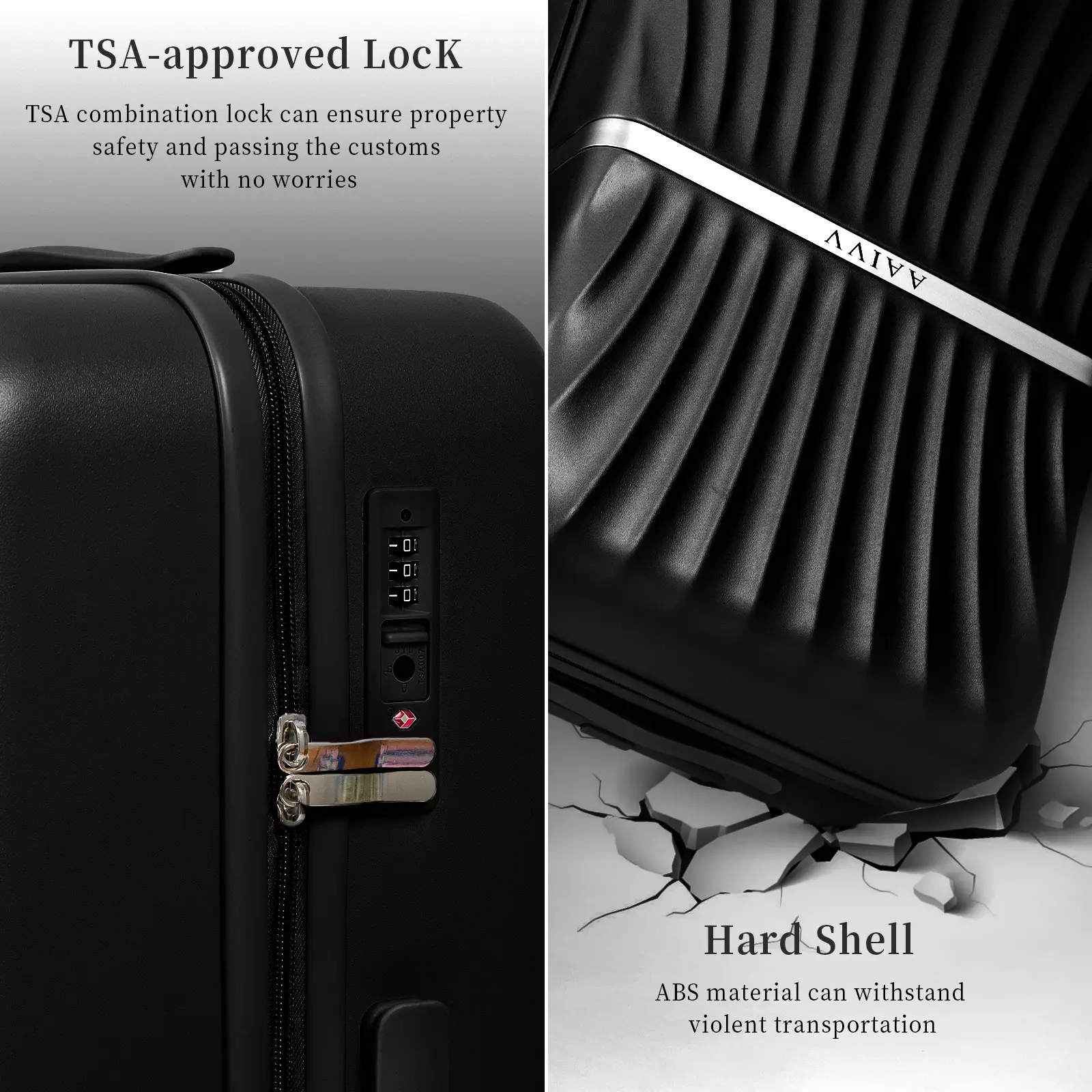 TSA Lock and Hard Shell