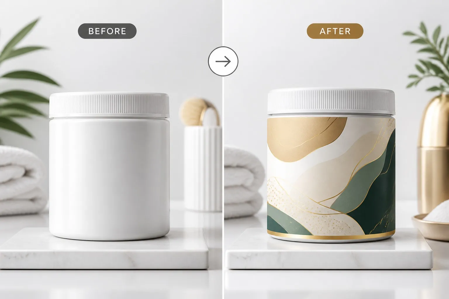 Plain jar vs custom labeled jar brand trust comparison