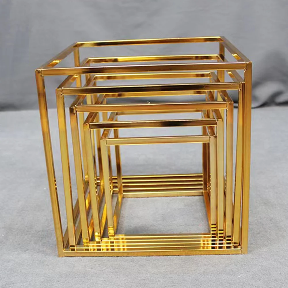 2026 Hot Sale 5pcs Gold Geometric Centerpieces for Wedding
