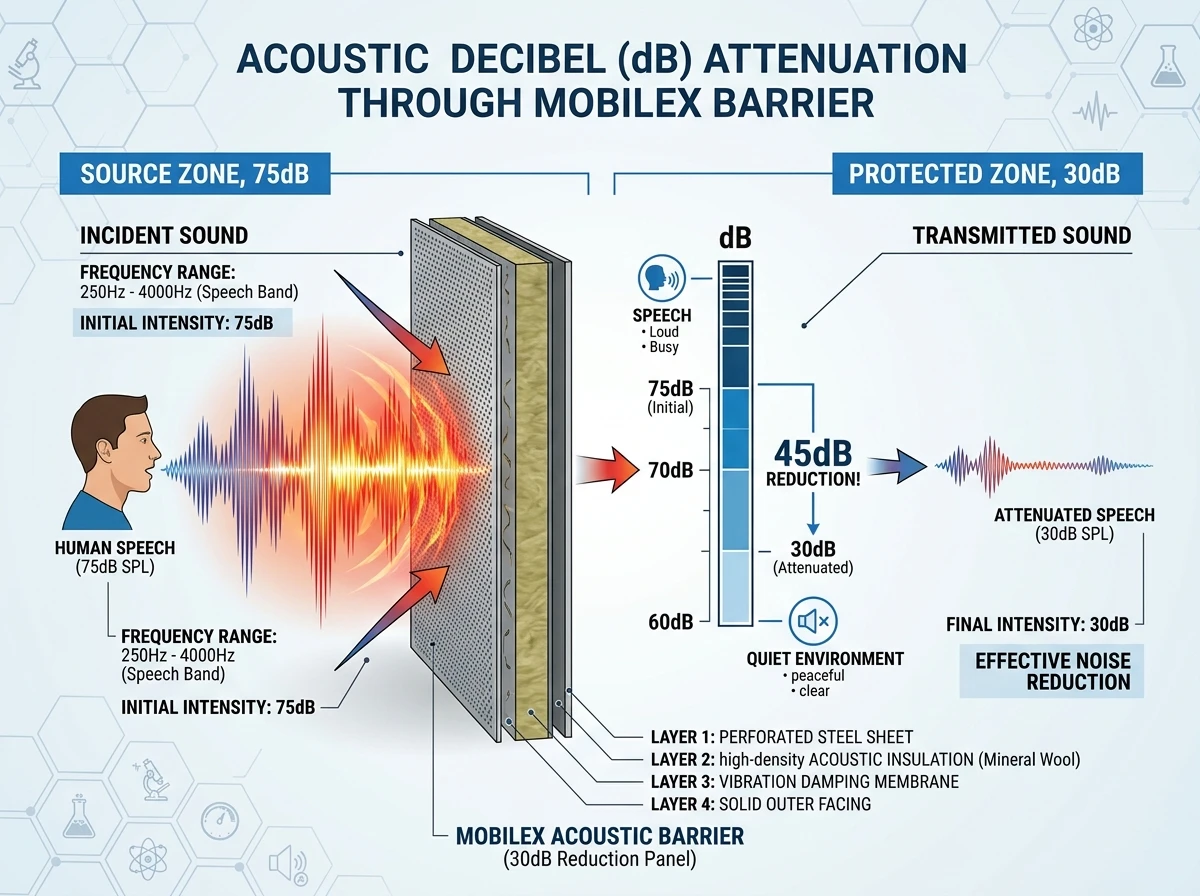 Acoustic Decibel Attenuation Chart
