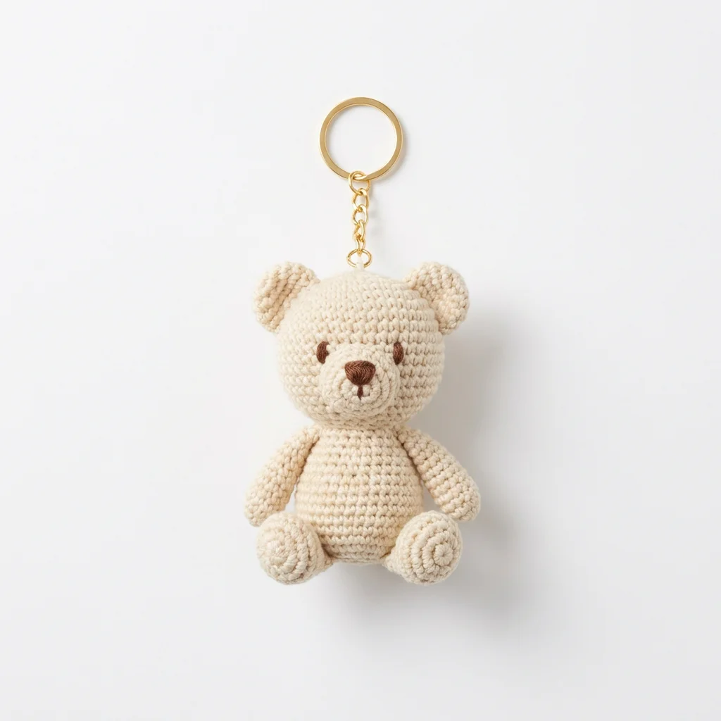 Handmade Crochet Teddy Bear Keychain Wholesale
