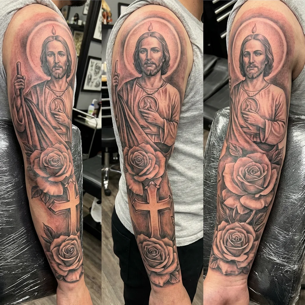 San Judas Tadeo Tattoo Design