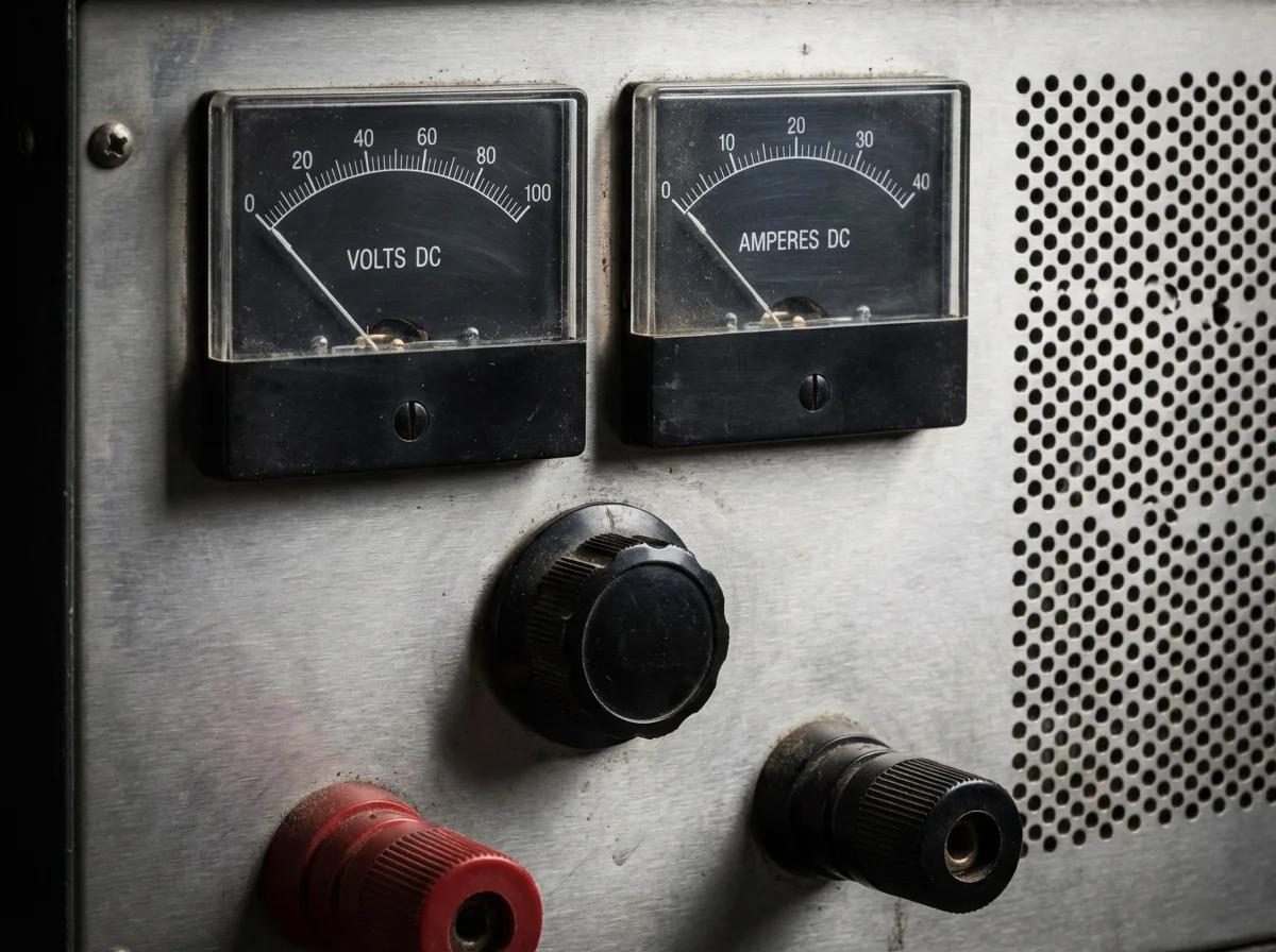 Load box front panel meters and controls