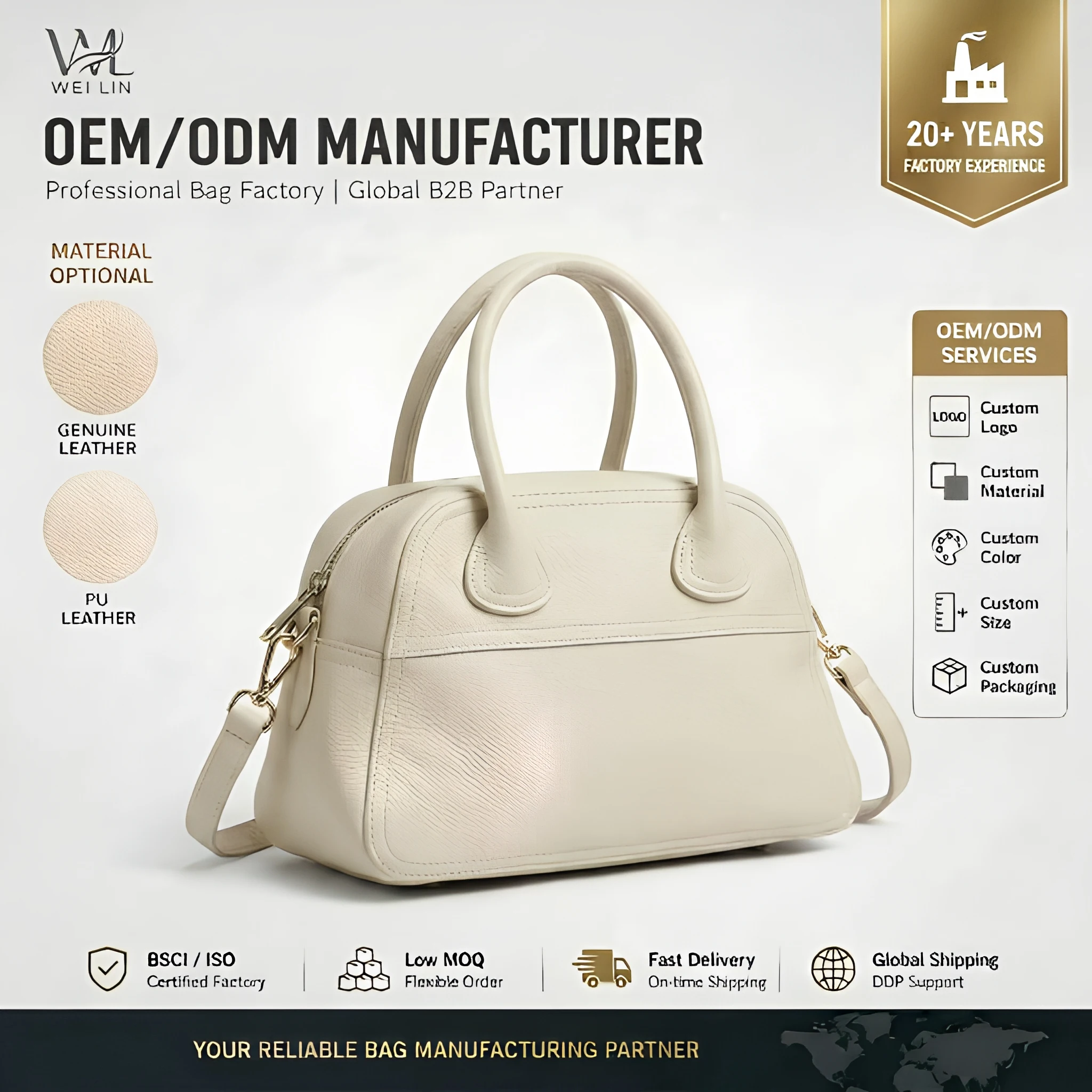 Double Layer Small Square Leather Crossbody Bag