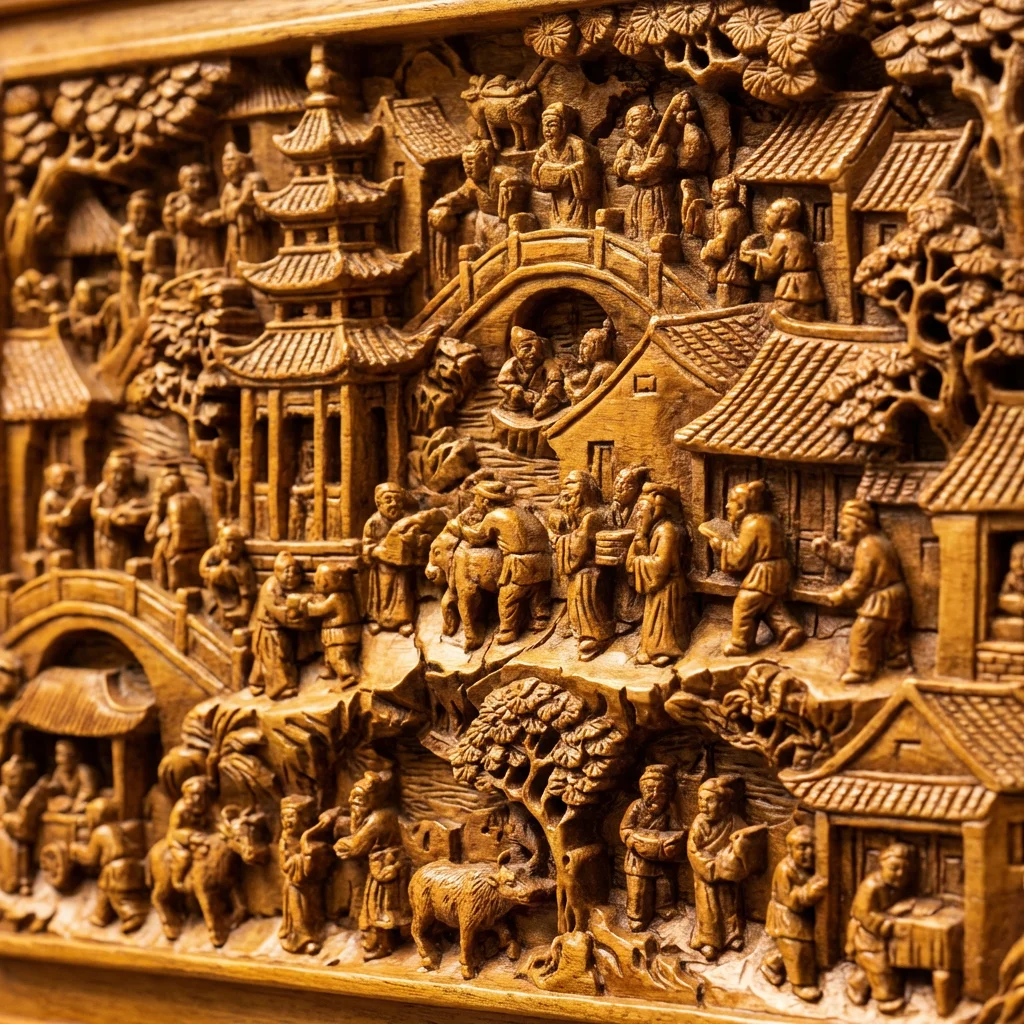 Traditional Chinese Wooden Buddha Statue