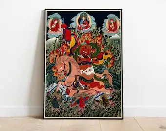 Tibetan Wind Horse illustration for 2026 success