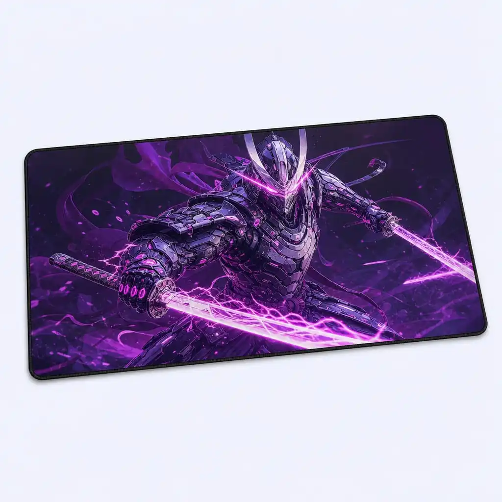 Cyber Samurai Warrior Design Desk Mat