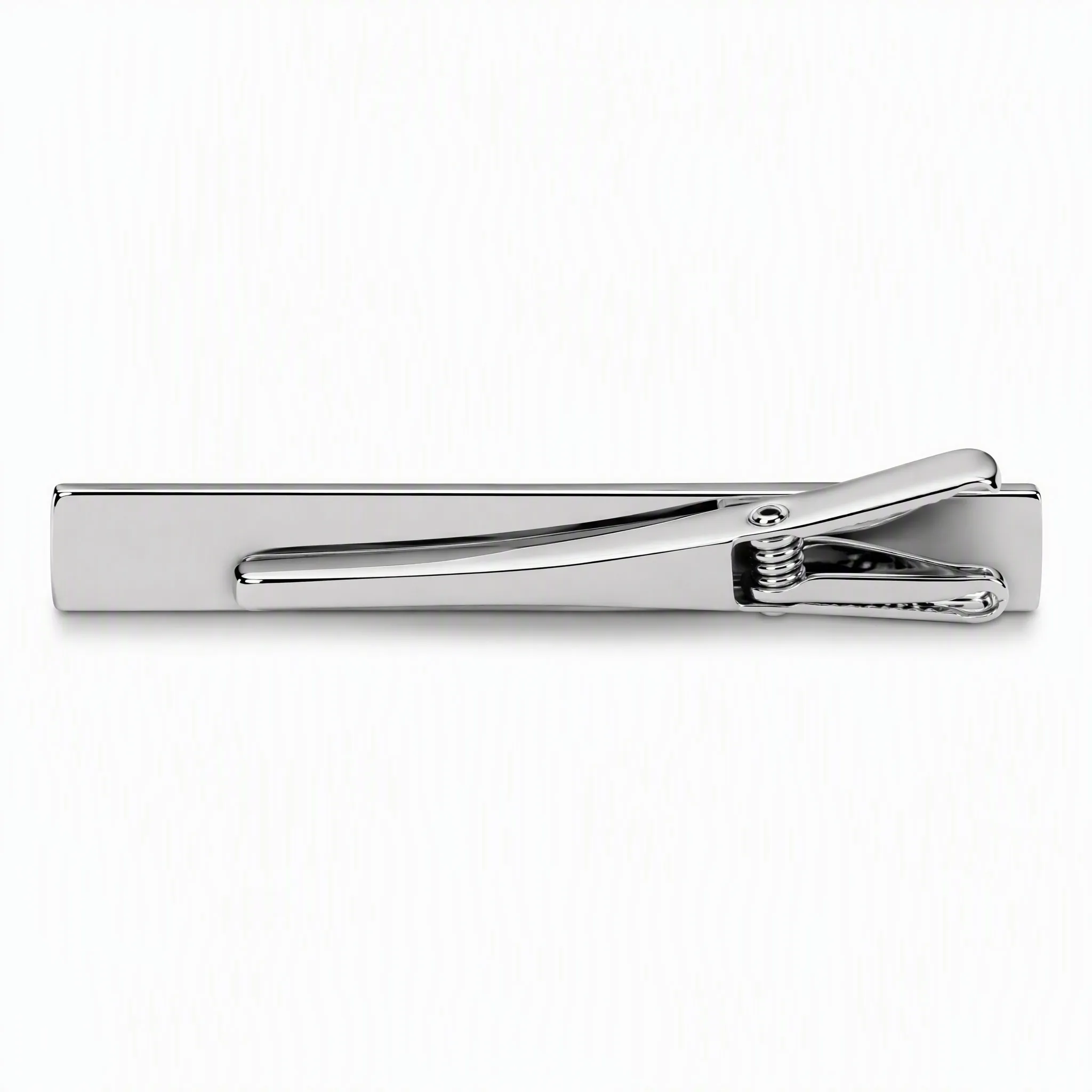 Mother of pearl tie clip back spring clip mechanism