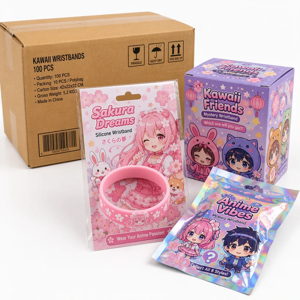 Full color anime illustrated backing cards and art toy mystery blind boxes