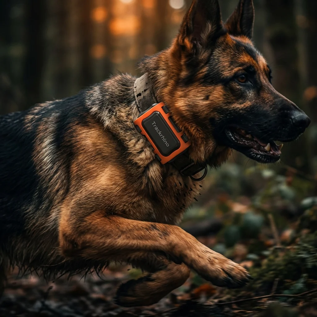 Trackrhino GPS Tracker on German Shepherd