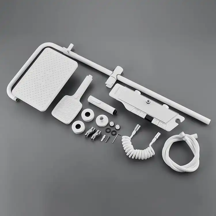 piano-key-white-shower-set-components