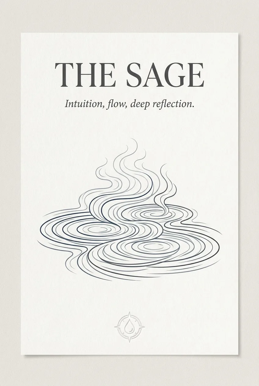 The Sage - Water Element Archetype Card