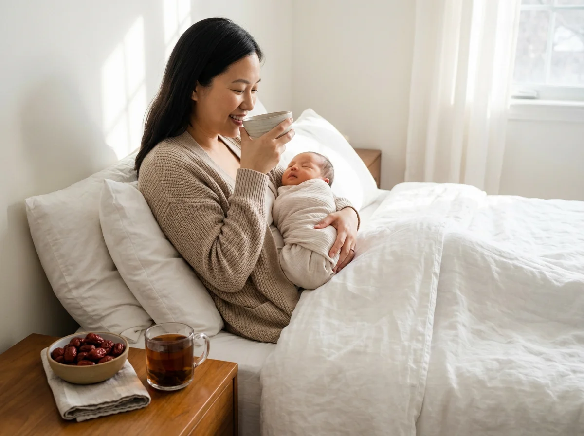 TCM postpartum nourishment for new mothers