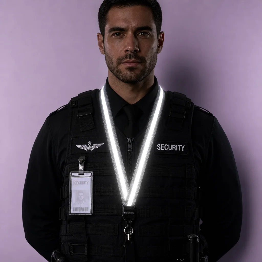 Night Reflective Flash Simulation on Security Officer Uniform