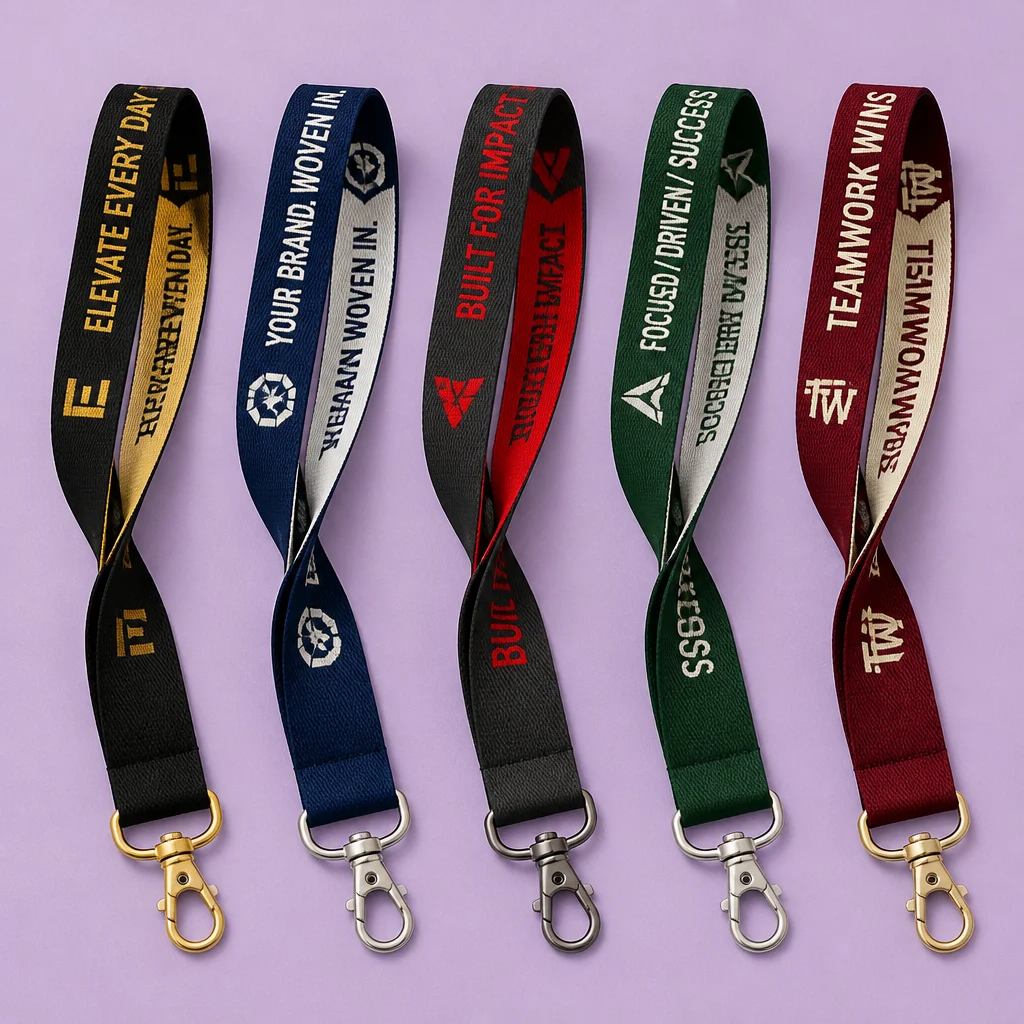 Executive Jacquard Lanyard Color Combinations & Contrast Weave Lineup